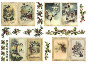 Reispapier A4 - Joyful christmas - Bastelschachtel - Reispapier A4 - Joyful christmas