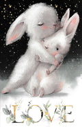 Reispapier A4 - Love, bunnies 1. - Bastelschachtel