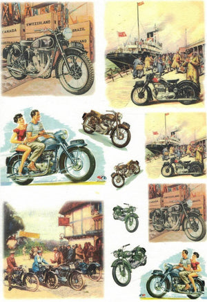 Reispapier A4 - Motorcycles - Bastelschachtel - Reispapier A4 - Motorcycles