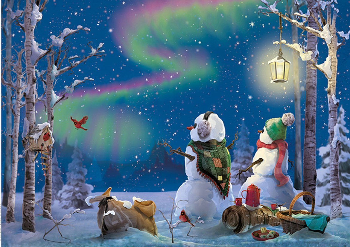 Reispapier A4 - Northern lights - Bastelschachtel