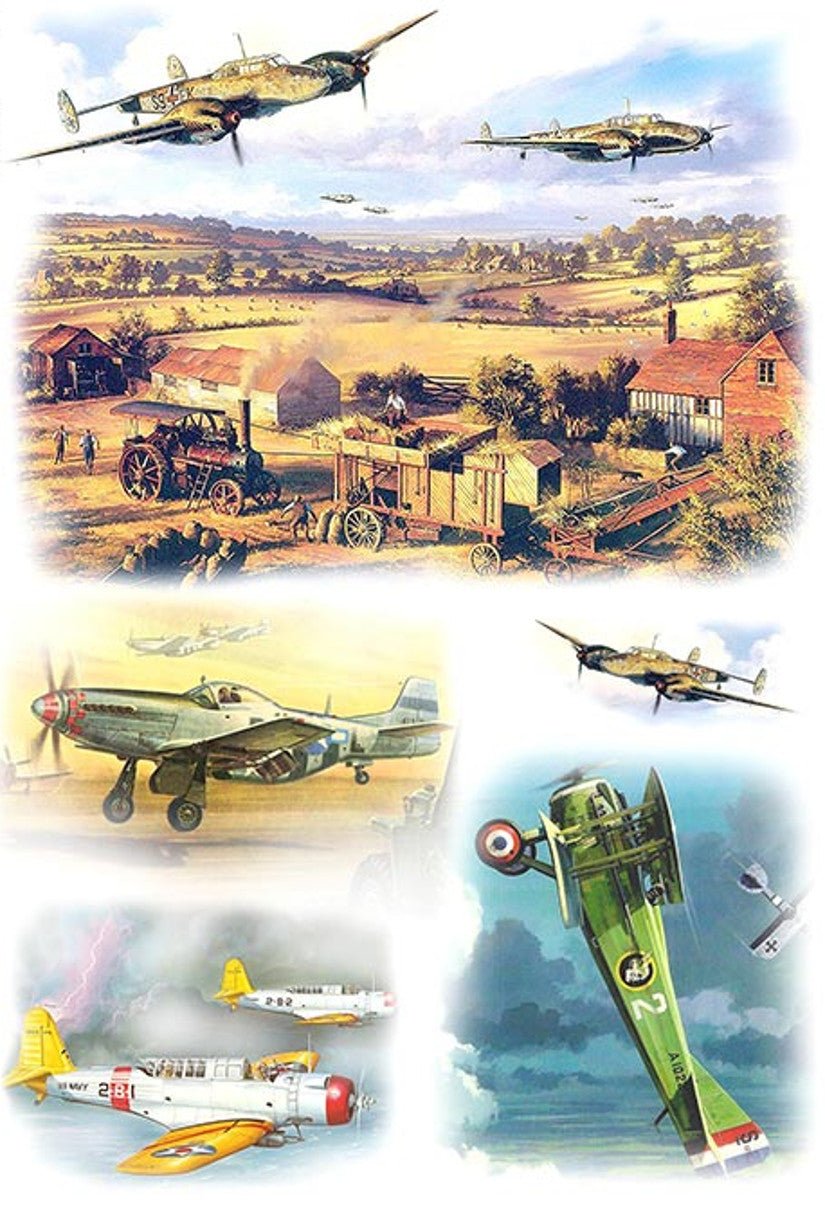 Reispapier A4 - Old airplanes - Bastelschachtel