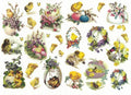 Reispapier A4 - Pretty easter chicks small - Bastelschachtel