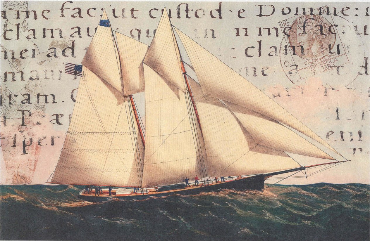 Reispapier A4 - Sailing ship - Bastelschachtel