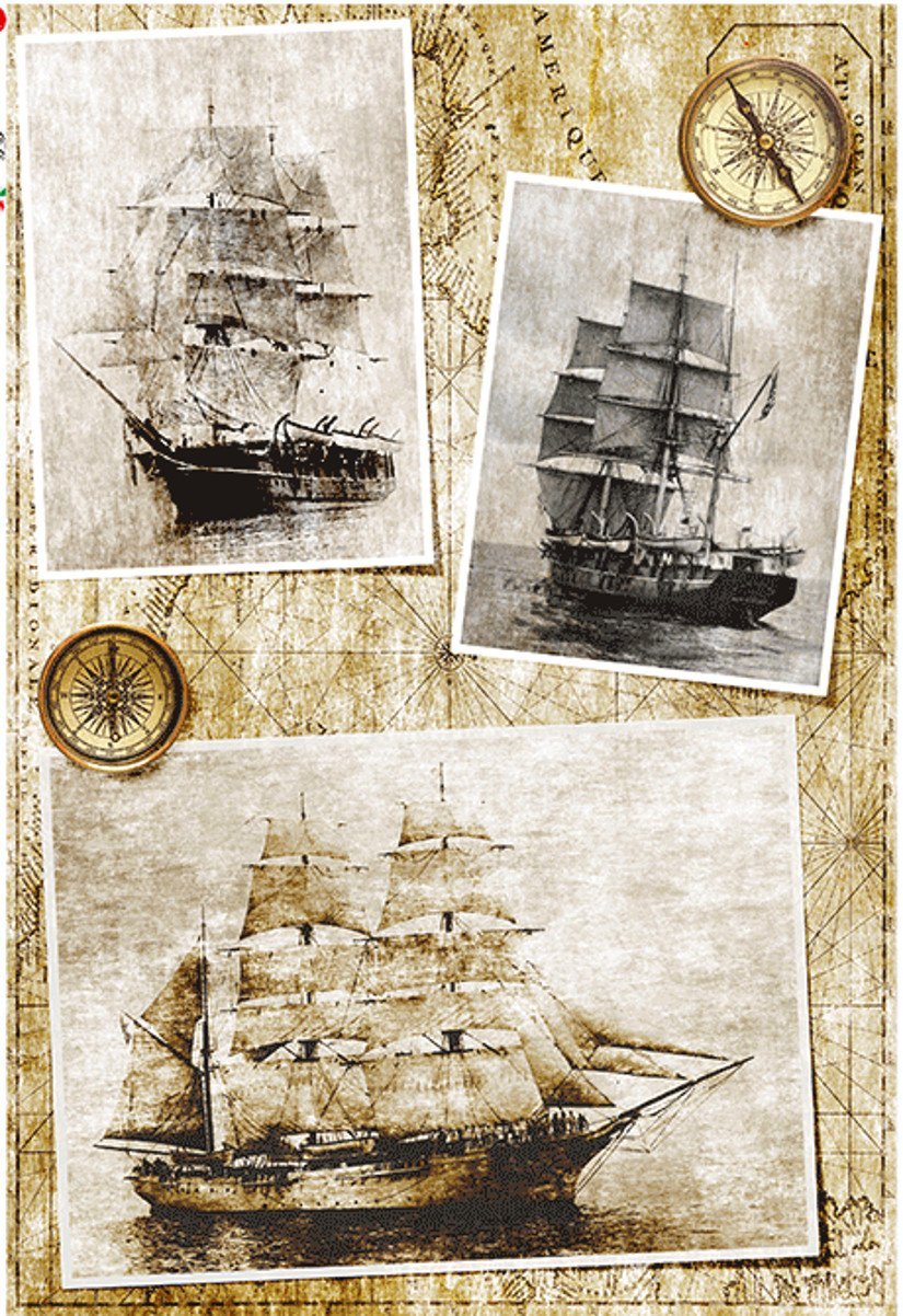 Reispapier A4 - Sailor`s memory - Bastelschachtel