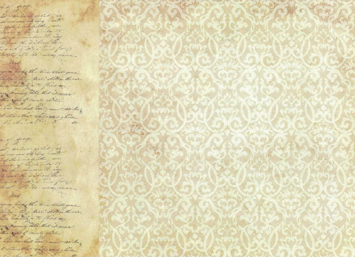 Reispapier A4 - Schrift mit Muster