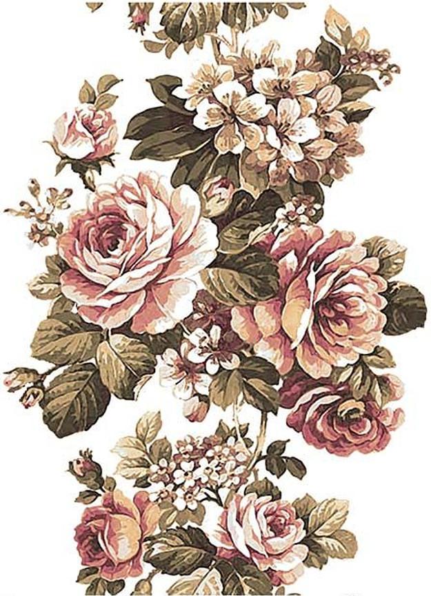 Reispapier A4 - Vintage Blumen