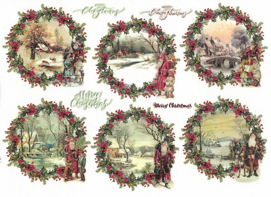 Reispapier A4 - Vintage christmas 1. - Bastelschachtel - Reispapier A4 - Vintage christmas 1.