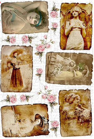 Reispapier A4 - Vintage photos - Bastelschachtel - Reispapier A4 - Vintage photos
