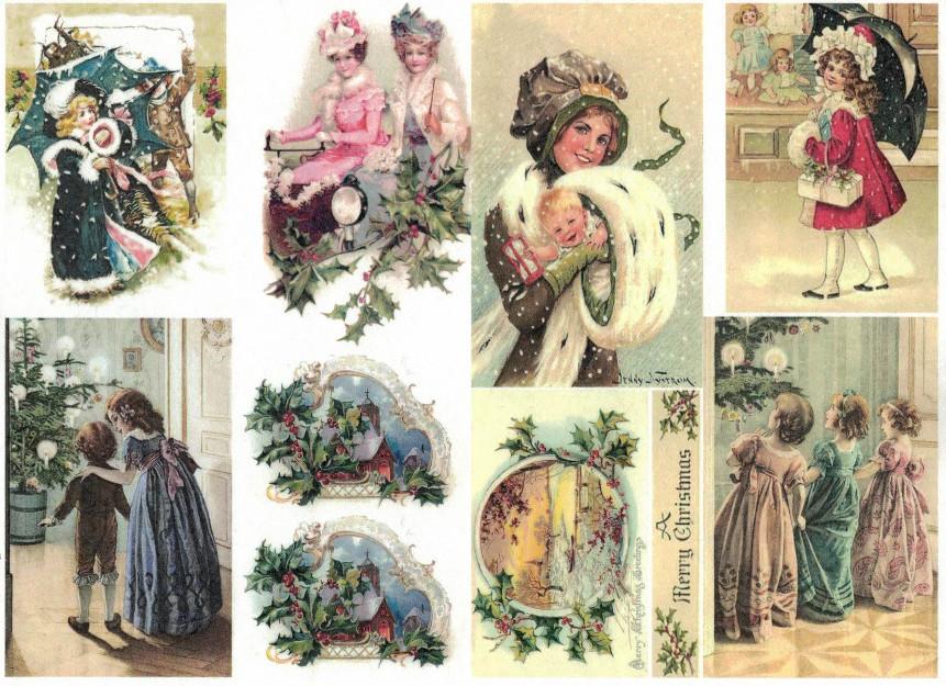 Reispapier A4 - Weihnachten anno - Bastelschachtel