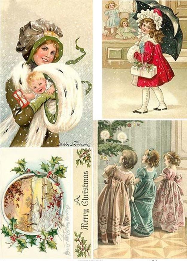 Reispapier A4 - Weihnachtsfreude - Bastelschachtel - Reispapier A4 - Weihnachtsfreude