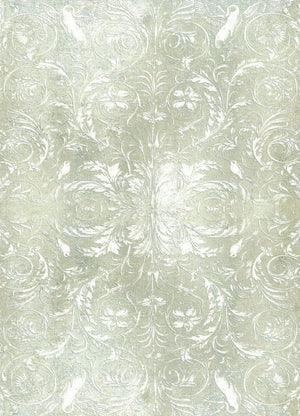 Reispapier A4 - White tendrils - Bastelschachtel - Reispapier A4 - White tendrils