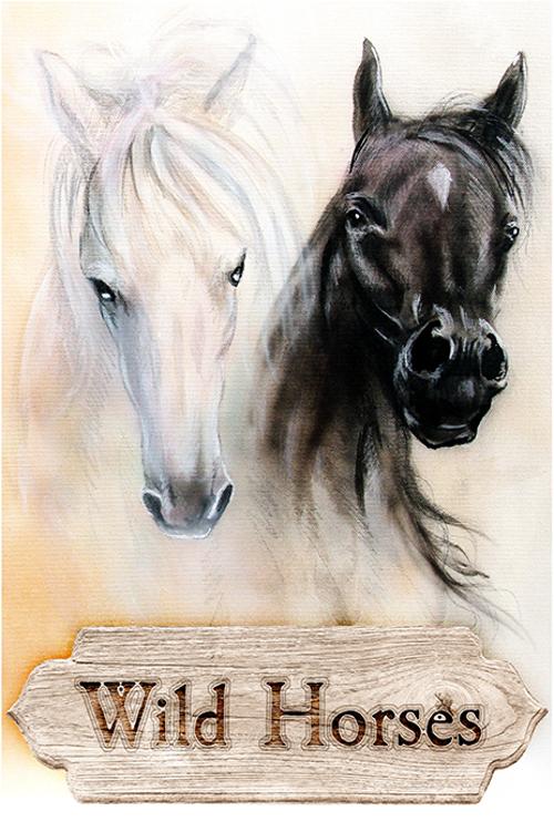 Reispapier A4 - Wild horses - Bastelschachtel - Reispapier A4 - Wild horses