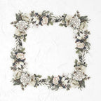 Reispapier Set 15x15cm - White flowers - Bastelschachtel