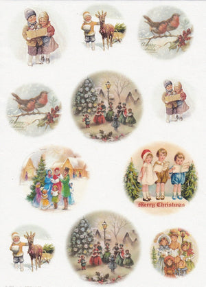 Reispapier A4 - Christmas back then - Bastelschachtel - Reispapier A4 - Christmas back then