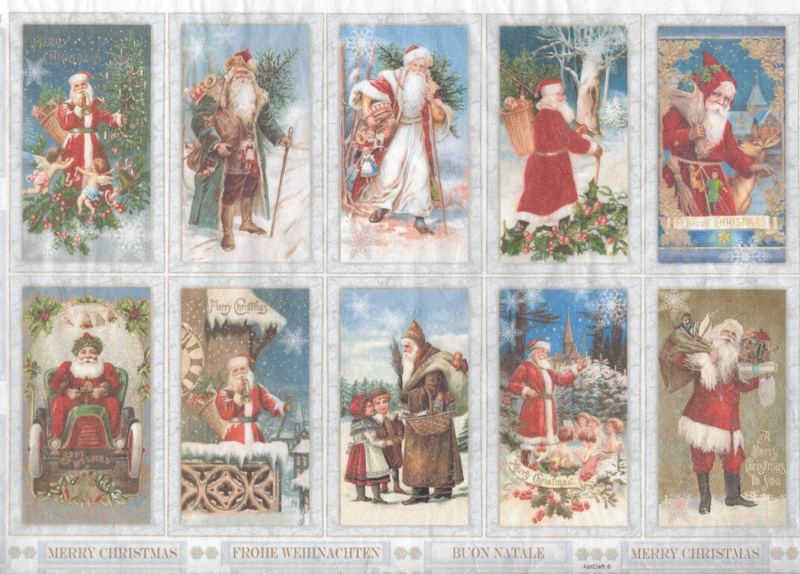 Reispapier 32x45cm - Buon natale - Bastelschachtel - Reispapier 32x45cm - Buon natale