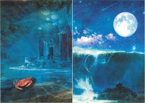 Reispapier A4 - Atlantis, moon - Bastelschachtel - Reispapier A4 - Atlantis, moon
