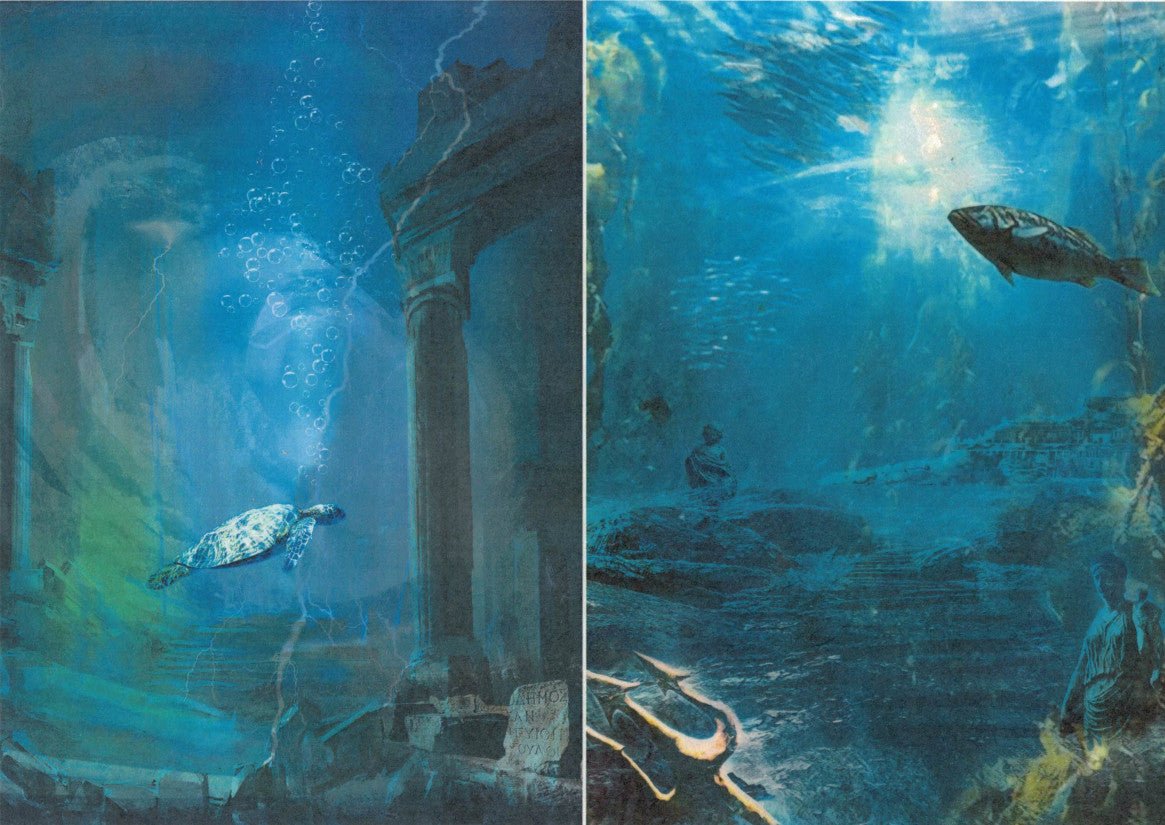 Reispapier A4 - Atlantis, turtle - Bastelschachtel - Reispapier A4 - Atlantis, turtle