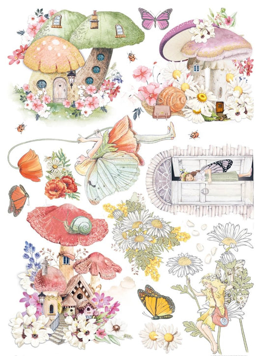 Reispapier A4 - Enchanted land - Wonderful fairy tale - Bastelschachtel - Reispapier A4 - Enchanted land - Wonderful fairy tale