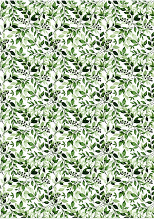 Reispapier A4 - Green leaves - Bastelschachtel - Reispapier A4 - Green leaves