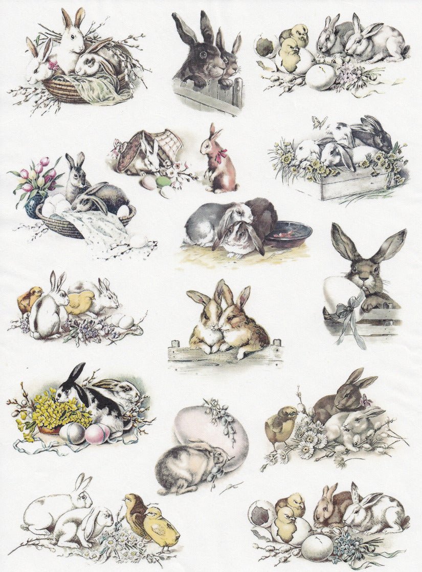 Reispapier A4 - My lovely easter bunny - Bastelschachtel - Reispapier A4 - My lovely easter bunny