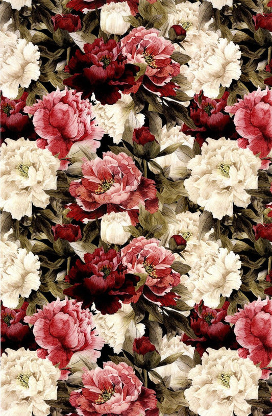 Reispapier A4 - Peony wallpaper - Bastelschachtel - Reispapier A4 - Peony wallpaper