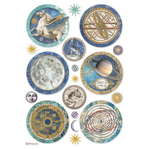 Reispapier A4 - Cosmos infinity rounds - Bastelschachtel - Reispapier A4 - Cosmos infinity rounds