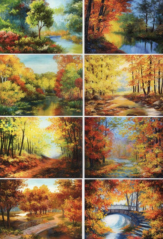 Reispapier A3 - Landscape autumn