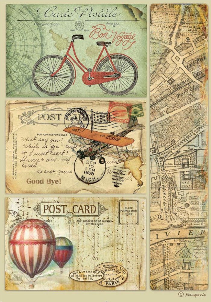 A4 Reispapier Selection - Around the world - Bastelschachtel - A4 Reispapier Selection - Around the world