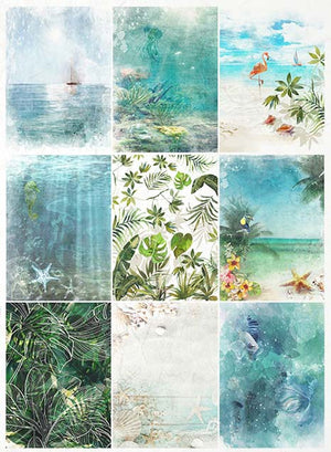 Reispapier A3 - Summer collage