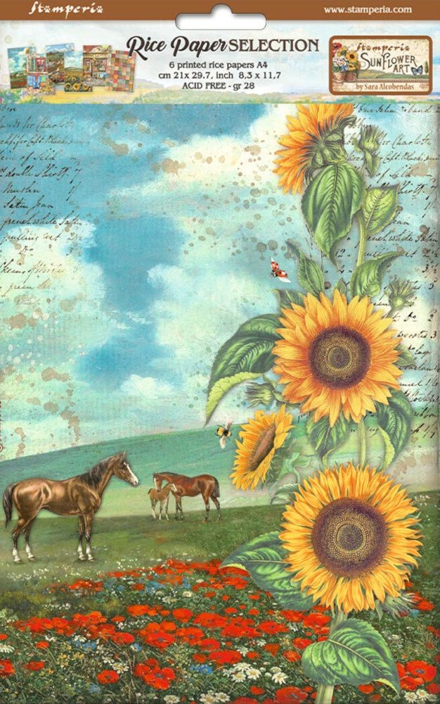 Reispapier Selection A4 - Sunflower Art