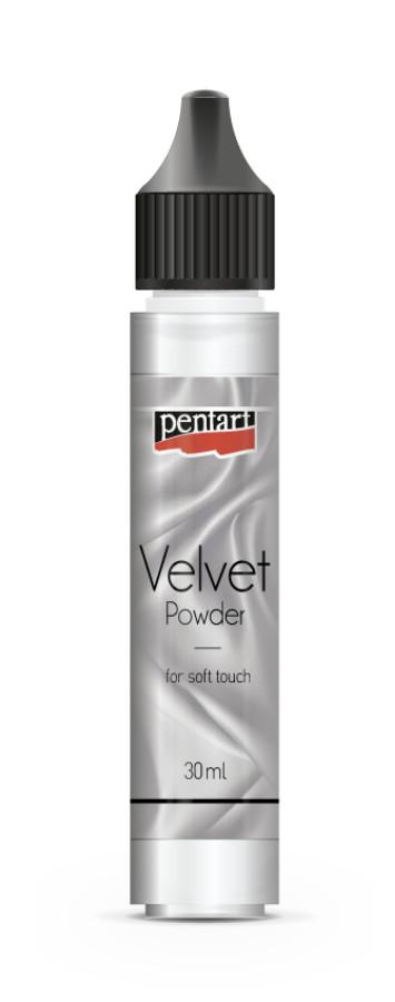 Samtpulver 30ml - weiß - Bastelschachtel - Samtpulver 30ml - weiß