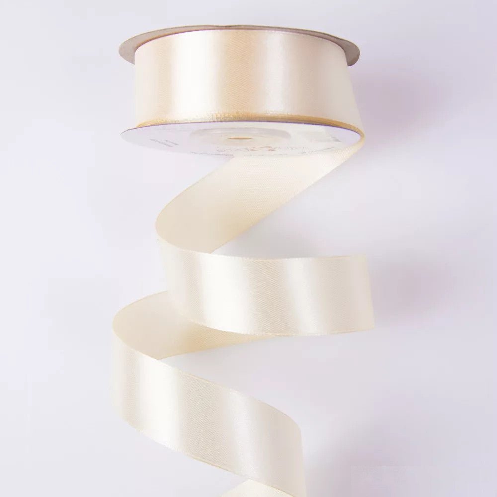 Satinband 25mm, creme - Bastelschachtel