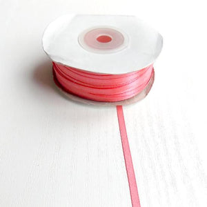 Satinband uni 3mm lachs - Bastelschachtel - Satinband uni 3mm lachs