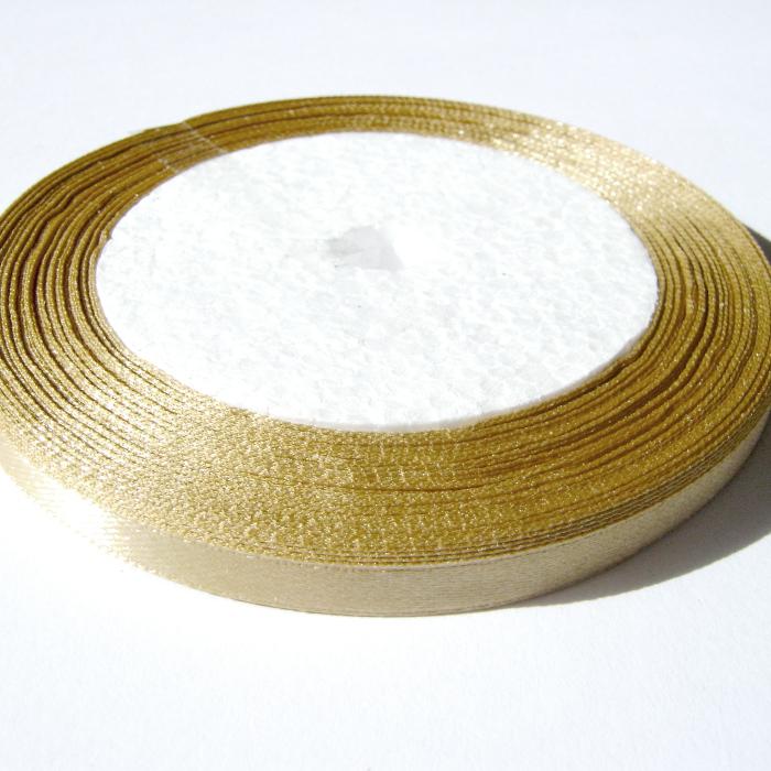 Satinband uni 6mm goldbraun - Bastelschachtel - Satinband uni 6mm goldbraun