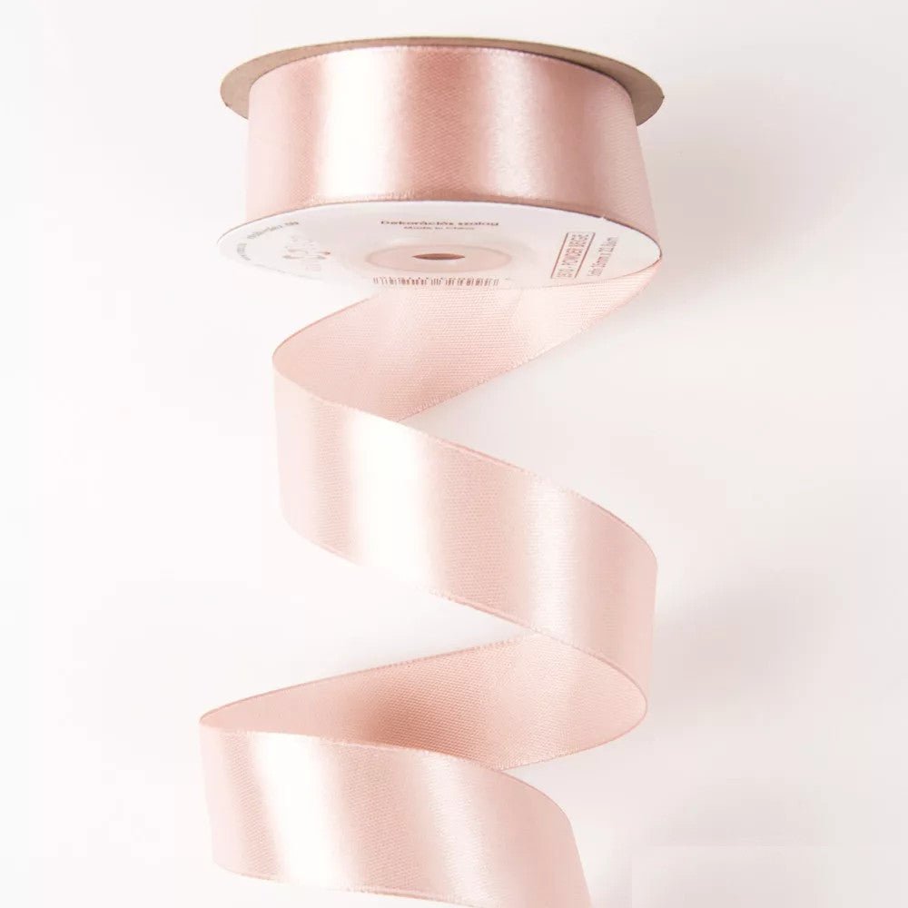 Satinband 25mm, puder beige - Bastelschachtel - Satinband 25mm, puder beige