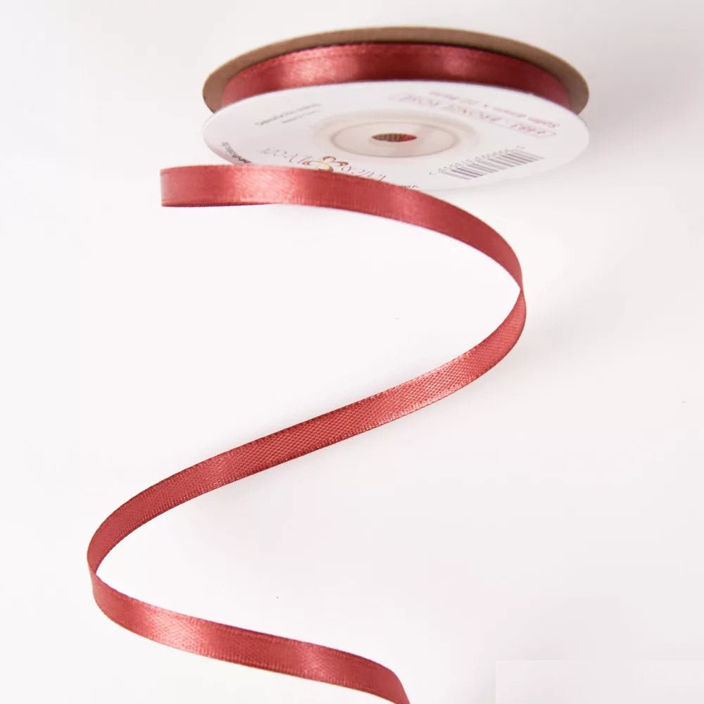 Satinband uni 6mm bronze rose - Bastelschachtel - Satinband uni 6mm bronze rose