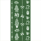 Schablone 12x25cm - Christmas border gift and cups - Bastelschachtel