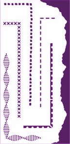 Schablone 12x25cm - Create happiness, borders 2. - Bastelschachtel