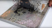 Schablone 12x25cm - Create happiness - The world - Bastelschachtel