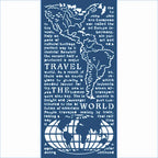 Schablone 12x25cm - Create happiness - The world - Bastelschachtel