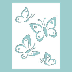 Schablone 14,5x20cm - Butterflies filigran - Bastelschachtel - Schablone 14,5x20cm - Butterflies filigran