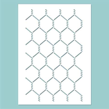 Schablone 14,5x20cm - Chicken wire - Bastelschachtel - Schablone 14,5x20cm - Chicken wire