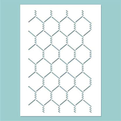 Schablone 14,5x20cm - Chicken wire - Bastelschachtel - Schablone 14,5x20cm - Chicken wire