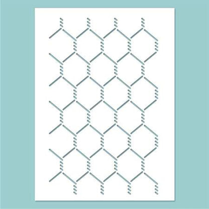 Schablone 14,5x20cm - Chicken wire - Bastelschachtel - Schablone 14,5x20cm - Chicken wire