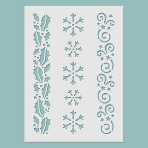 Schablone 14,5x20cm - Christmas pattern - Bastelschachtel - Schablone 14,5x20cm - Christmas pattern