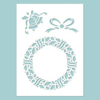 Schablone 14,5x20cm - Christmas wreath - Bastelschachtel