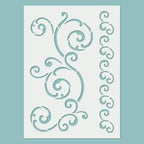 Schablone 14,5x20cm - Floral elements 02. - Bastelschachtel