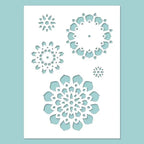 Schablone 14,5x20cm - Mandala flowers - Bastelschachtel