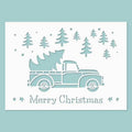Schablone 14,5x20cm - Merry Christmas - tree - Bastelschachtel
