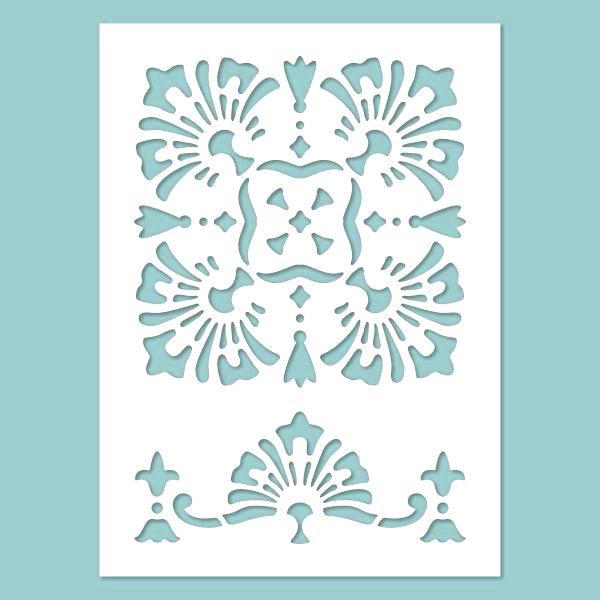 Schablone 14,5x20cm - Orient 04. - Bastelschachtel - Schablone 14,5x20cm - Orient 04.
